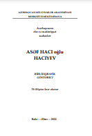 Asəf Hacı oğlu Hacıyev: biblioqrafik göstərici