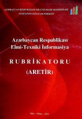 Azərbaycan Respublikası Elmi-Texniki İnformasiya Rubrikatoru