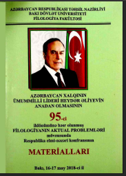 Azərbaycan xalqının Ümummilli Lideri Heydər Əliyevin anadan olmasının 95-ci ildönümünə həsr olunmuş Filologiyanin aktual problemləri  mövzusunda Respublika elmi-nəzəri konfransının materialları