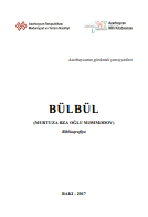 Bülbül (Murtuza Rza oğlu Məmmədov): biblioqrafiya