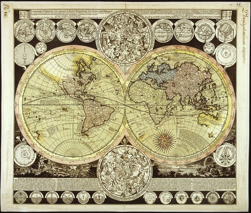 Planisfer, 1700
