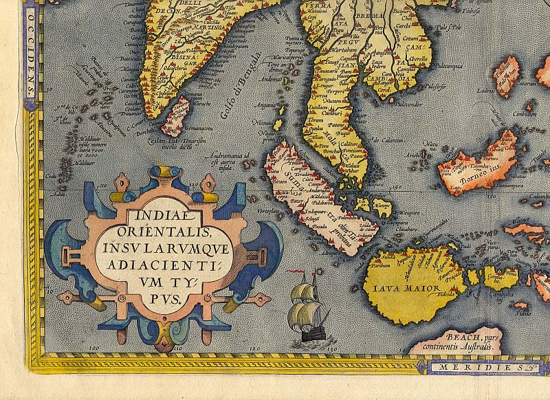 Abraham Ortelius - Şərqi Hindistan, 1570