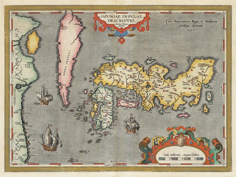 Abraham Ortelius - Yaponiya, 1595