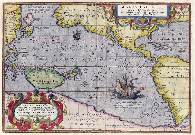 Abraham Ortelius - Sakit Okean, 1589