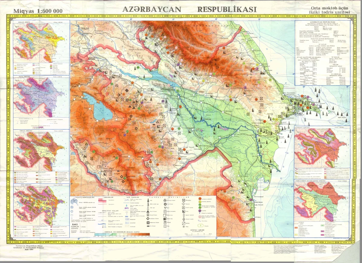 Azərbaycanın fiziki xeritesi