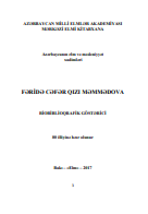 Fəridə Cəfər qızı Məmmədova