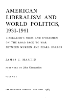 American Liberalism and World Politics, 1931–1941
