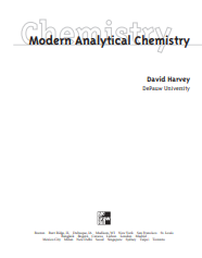 Modern Analytical Chemistry